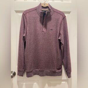 Men Travis Mathew Fleece Quarter Zip Jacket - Size Medium
